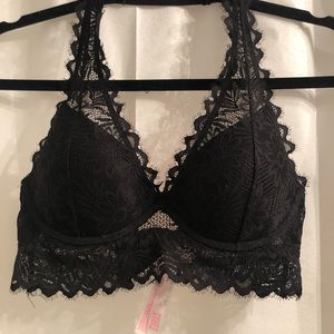 black Victoria’s Secret halter bra